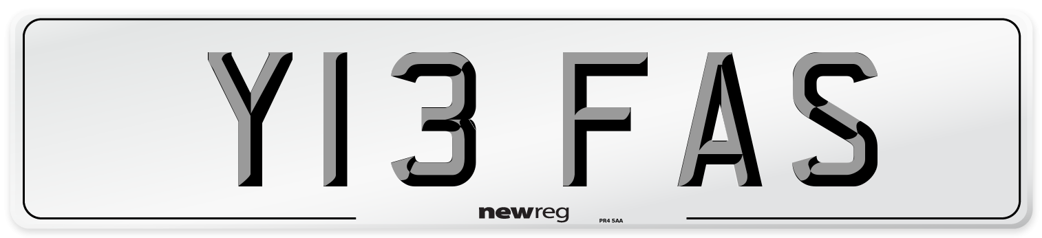 Y13 FAS Number Plate from New Reg